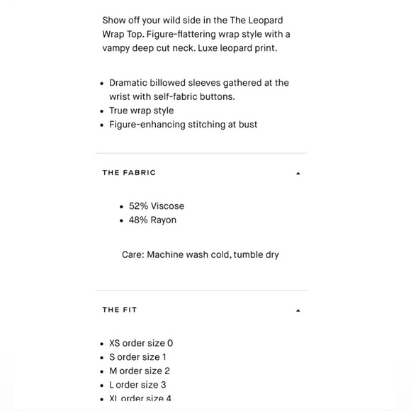 Good American Leopard Long Sleeve Wrap Top Size 2 - Picture 8 of 8